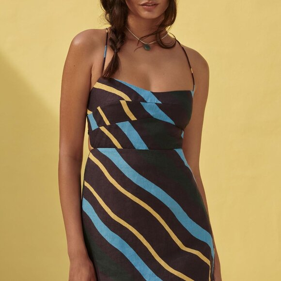 Cala De La Cruz Tere Linen Mini Dress - Picture 1 of 3
